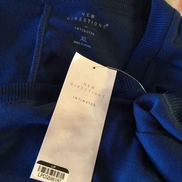 NWT New Directions XL PJ Top L/S Blue - Picture 6 of 9